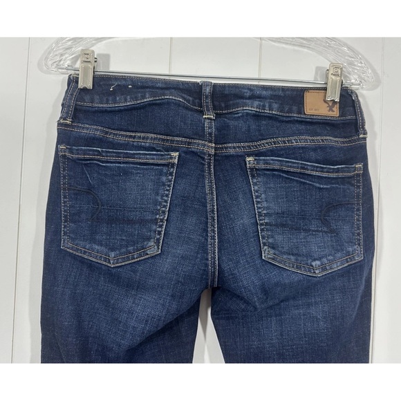 American Eagle Jeggings Womens Stretch Denim Skinny Blue Jeans Size 2 - Picture 5 of 10